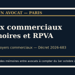 Baux commerciaux : notification des mémoires par RPVA devant le juge des loyers commerciaux