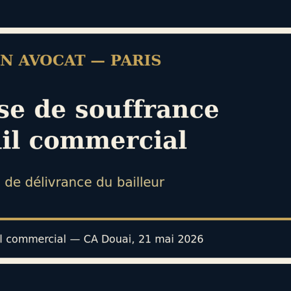 Clause de souffrance en bail commercial et obligation de délivrance du bailleur