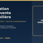 Annulation vente immobilière désordres cachés appartement avocat immobilier