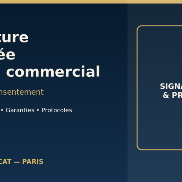 Bail commercial signature scannée preuve accord parties avocat immobilier