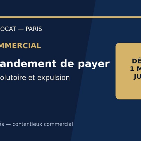 Commandement de payer en bail commercial et clause résolutoire